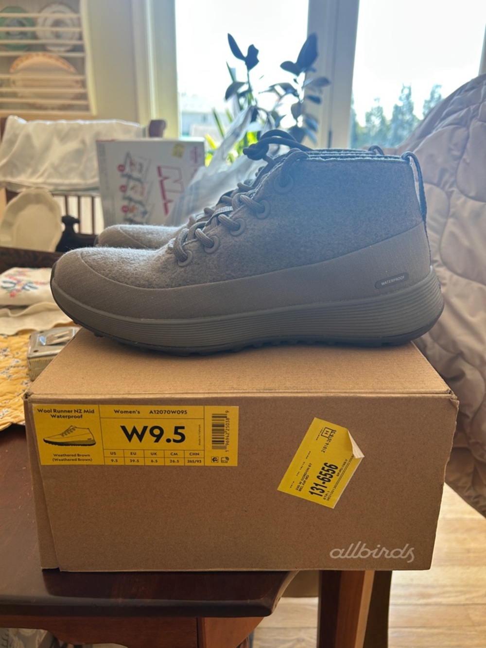 allbirds Gray Wool Low-Top Sneakers